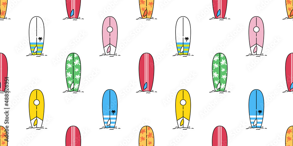surfboard seamless pattern surfing vector sea beach skateboard cruiser board extreme sport cartoon repeat wallpaper tile background illustration gift wrap paper design scarf isolated Stock Vector | Adobe Stock surfboard seamless pattern surfing vector sea beach skateboard cruiser board extreme sport cartoon repeat wallpaper tile background illustration gift wrap paper design scarf isolated Stock Vector | Adobe Stock
