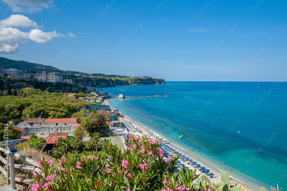 View to Tropea and Tyrrhenian Sea, Calabria, Italy View to Tropea and Tyrrhenian Sea, Calabria, Italy