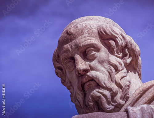 Plato statue, the ancient Greek philosopher, Athens Greece