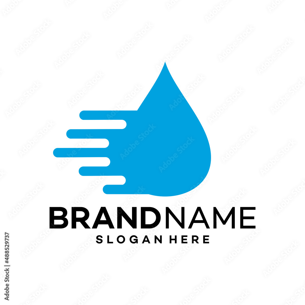 Water Fast Icon Logo Design Template Illustration Vector Water Fast Icon Logo Design Template Illustration Vector