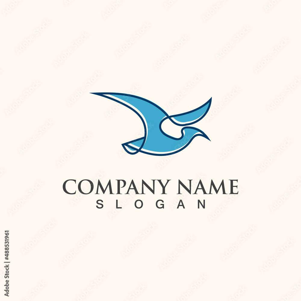 Seagull Logo design, themes, templates graphic elements wildlife animal Seagull Logo design, themes, templates graphic elements wildlife animal