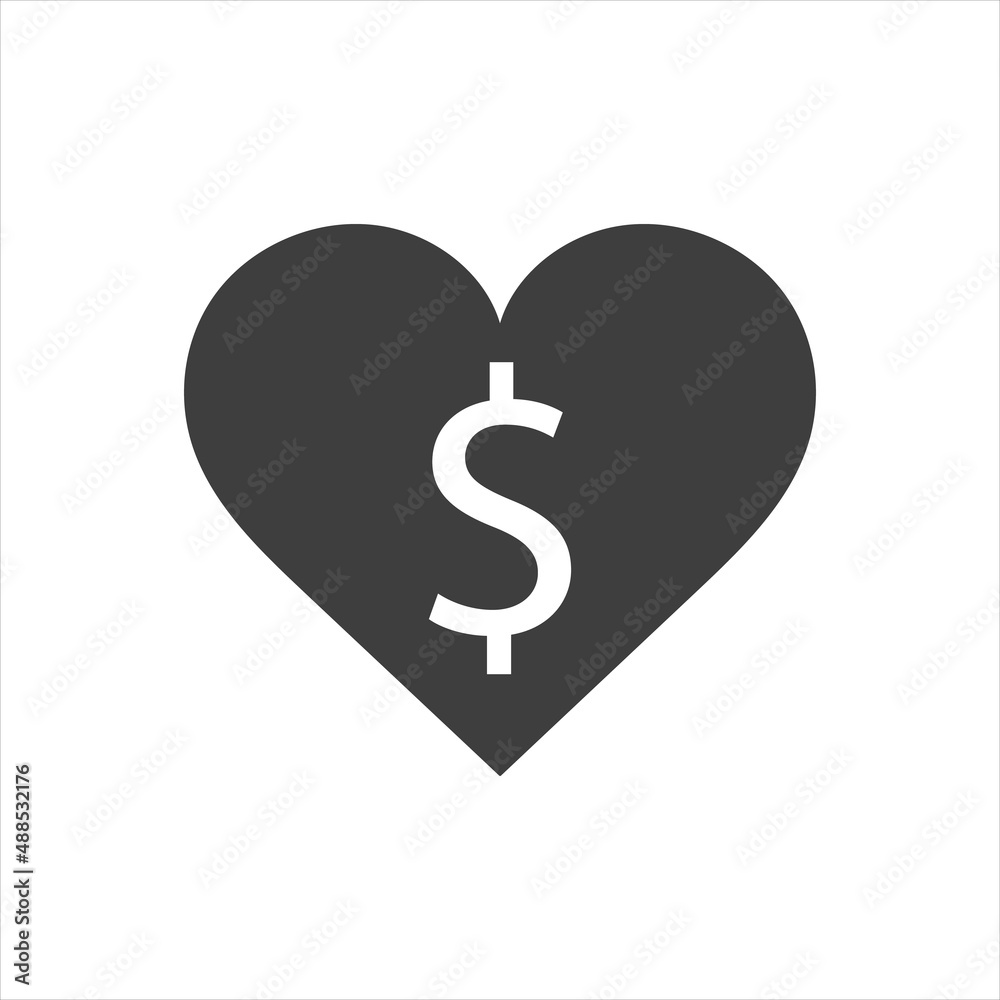dollar sign on heart background dollar sign on heart background