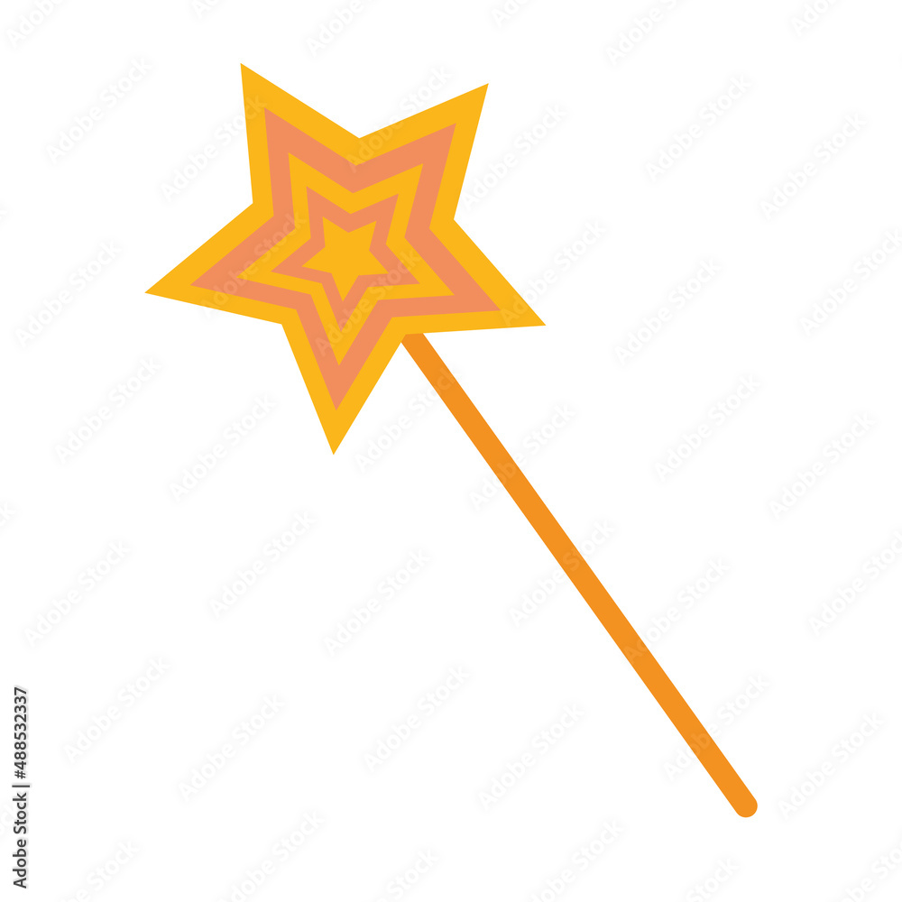 Five-pointed yellow star icon on a stick. Cartoon illustration of five pointed yellow star vector icon for web design. Educational Party Achieving Success Five-pointed yellow star icon on a stick. Cartoon illustration of five pointed yellow star vector icon for web design. Educational Party Achieving Success