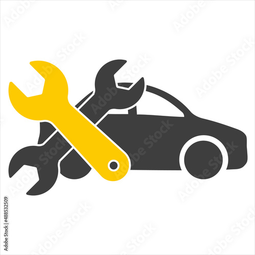 Car repair icon. Car repair illustration icon elements. You can use signs and symbols.