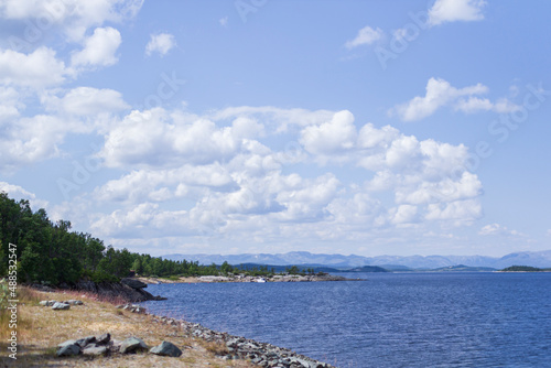 fjiords and mountains norway sea sunny weather