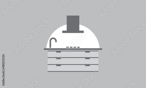 kitchen cabinet icon. vector illustration . editable logo sing symbol furniture, sink. element design