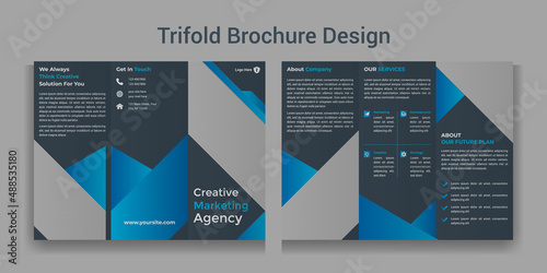 Creative Brochure layout design, trifold brochure template,  creative tri-fold flyer or brochure