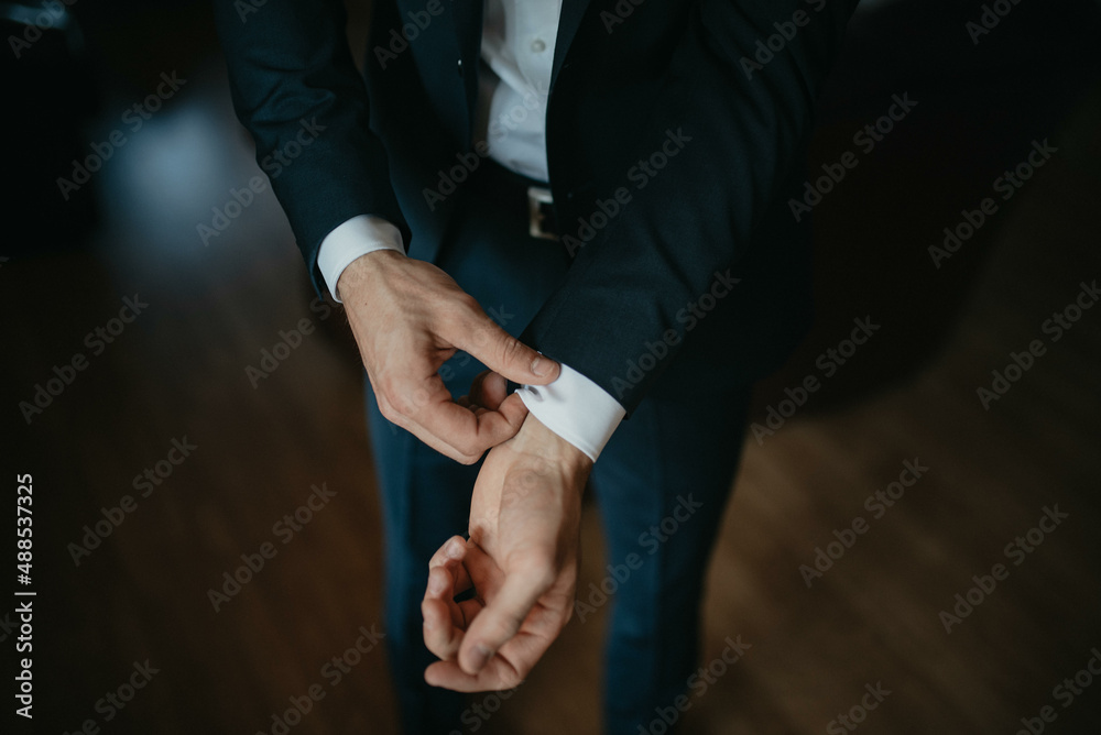 Businessman preparing for a big day at work