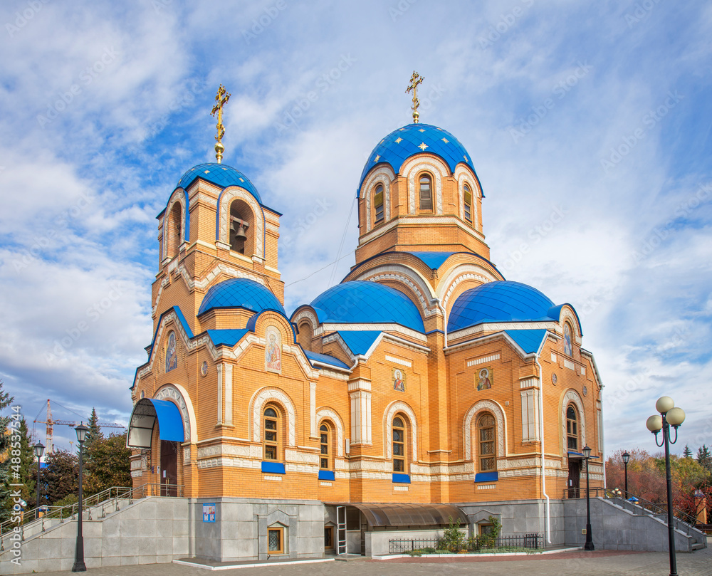 Church of Assumption of Blessed Virgin Mary in Yoshkar-Ola. Mari El Republic. Russia