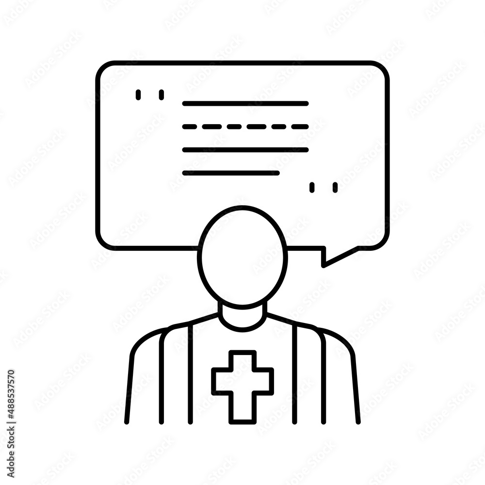 priest pet funeral line icon vector illustration priest pet funeral line icon vector illustration