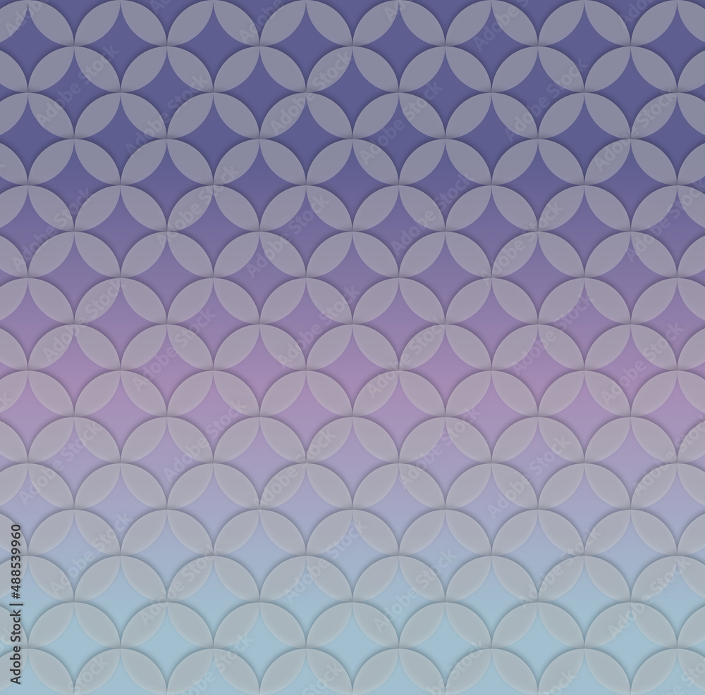 Seamless pattern with circles, gradient background