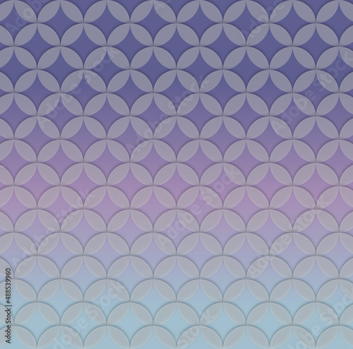 Seamless pattern with circles, gradient background