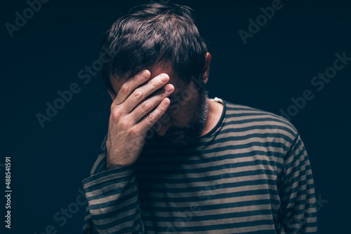 Fotografie, Obraz Man feeling guilt after making a mistake