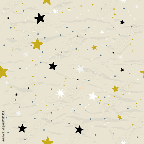Seamless pattern with stars. Vector illustration EPS8.