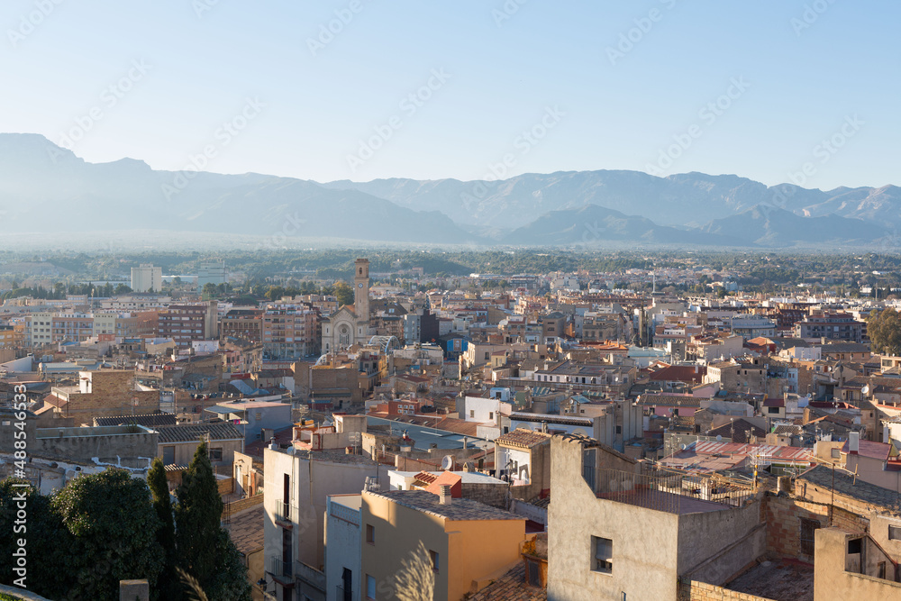 View of the old town of Tortosa, Catalonia, Tarragona, Spain.