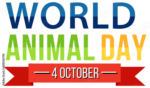 World Animal Day logo banner