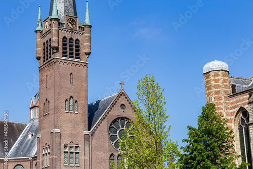 Church tower iof Holy Mary church in Goes Zuid Beveland Zeeland The Netherlands photo