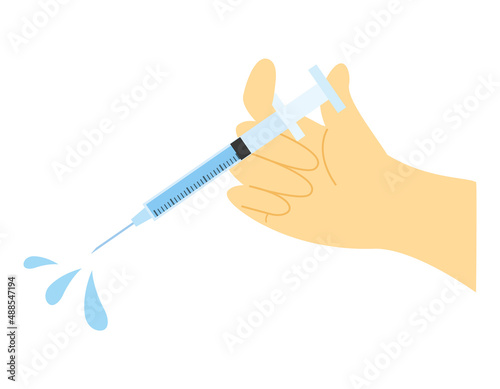 注射器のイラスト ワクチン 予防接種