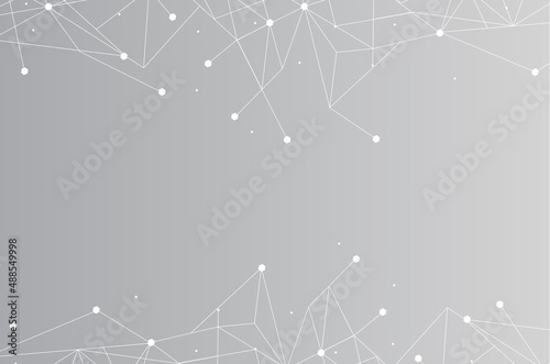 Network abstract connection isolated on gray background. Network technology background with dots and lines. Ai background. Modern abstract concept. Ai background vector, network technology	