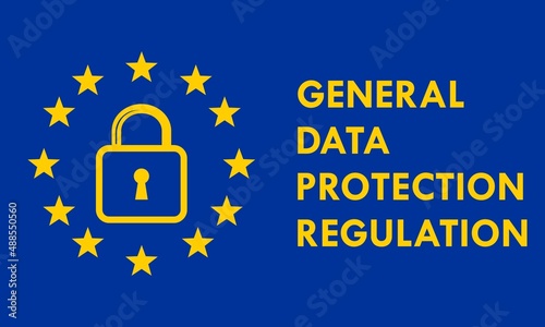GDPR - General data protection regulation logo template illustration