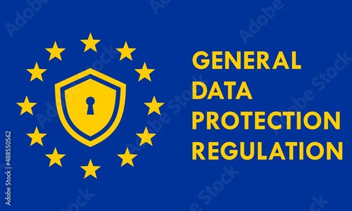 GDPR - General data protection regulation logo template illustration