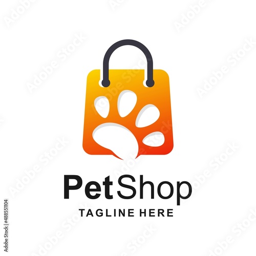 Online shop logo with pet concept