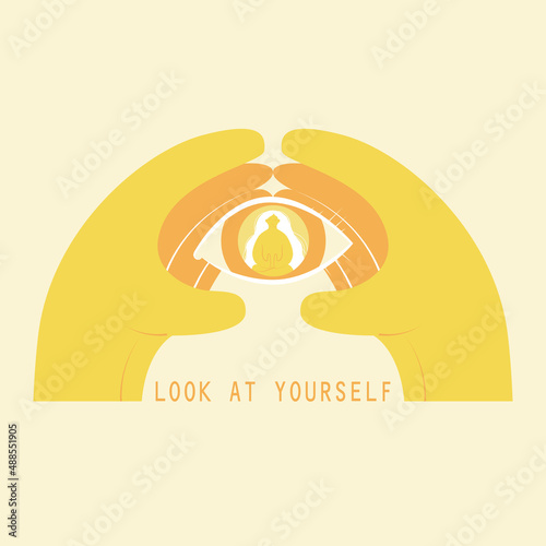 Finding yourself. Self-development and self-knowledge. The concept of finding peace and emotional stability. The idea of ​​Growth and development of the inner world, achieving goals, recovery