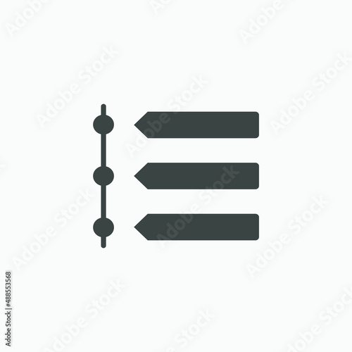 Timeline, chronology, step, chart icon vector isolated