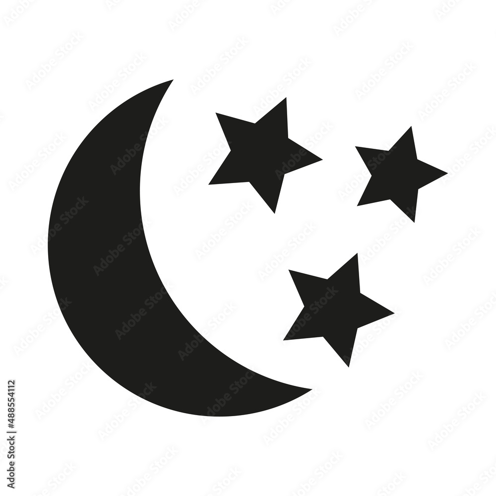Moon and stars icon. logo template. Vector illustration. eps 10 Moon and stars icon. logo template. Vector illustration. eps 10