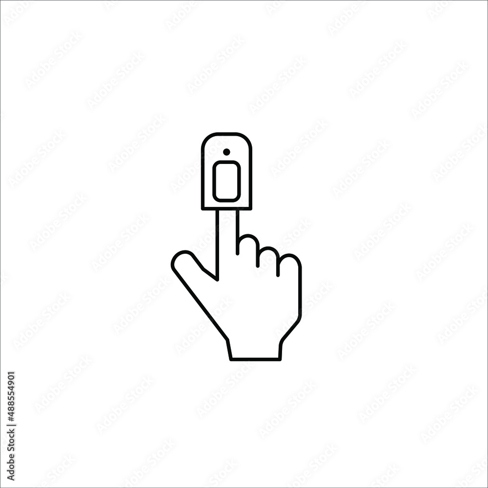 pulse oximeter icon vector illustration pulse oximeter icon vector illustration