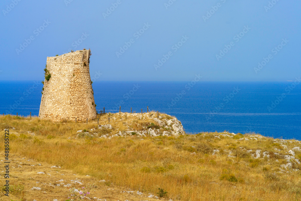 Coast of Salento near Otranto and Leuca at summer