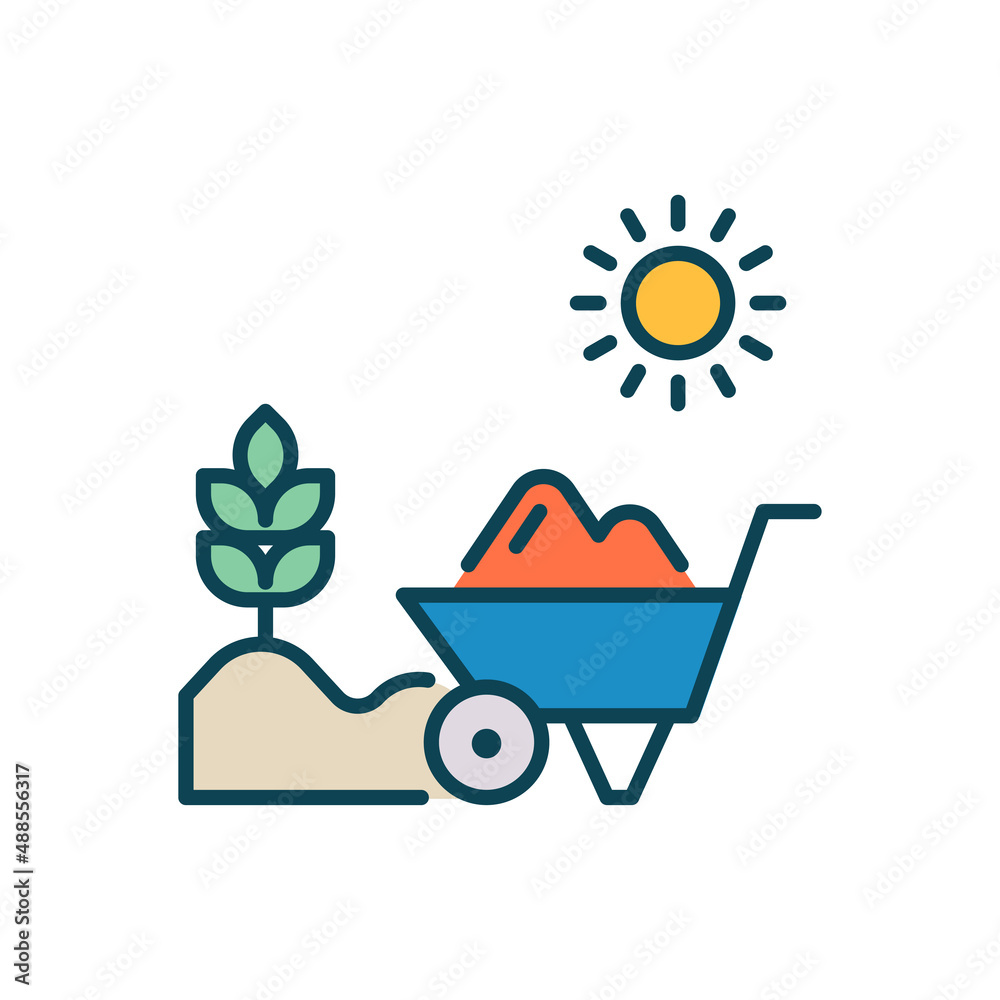 Mulching Vector Filled Outline Icon Design illustration. Agriculture and Farming Symbol on White background EPS 10 File Mulching Vector Filled Outline Icon Design illustration. Agriculture and Farming Symbol on White background EPS 10 File