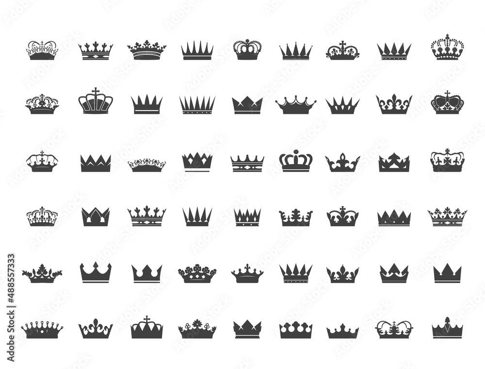 HERALDIC CROWN COLLECTION. Big Vector set graphics and icons. HERALDIC CROWN COLLECTION. Big Vector set graphics and icons.