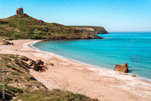 Fototapeta Naklejka Na Ścianę i Meble -  Sardegna, spiaggia selvaggia di San Giovanni di Sinis, vicino a Cabras, Italia, Europa 