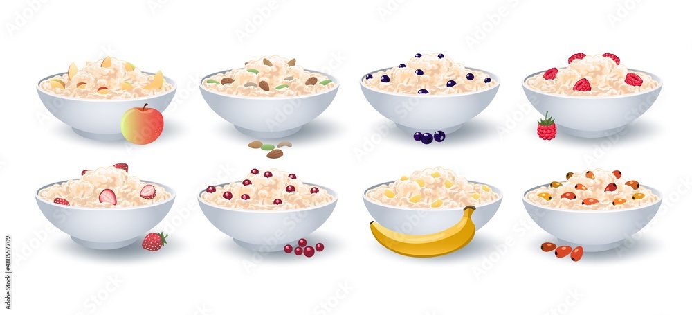 Morning oatmeal bowl