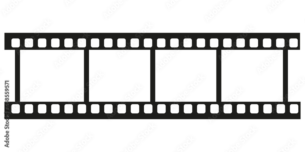 Movie strip line icon. Movie Icon - Vector Illustration. Isolated on white background.  eps10
