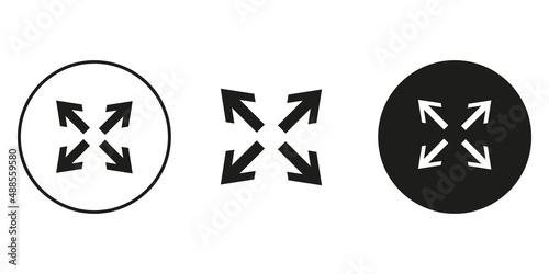 Vector four arrows vector design for reusable. Flat style for web design. Vector illustration