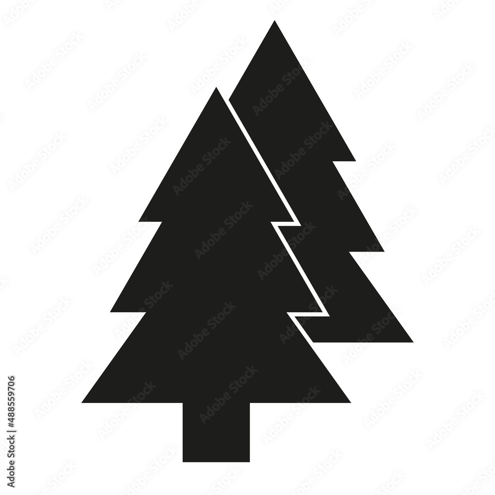 Tree icon. Forest vector. Black vector icon on white background. eps10 Tree icon. Forest vector. Black vector icon on white background. eps10