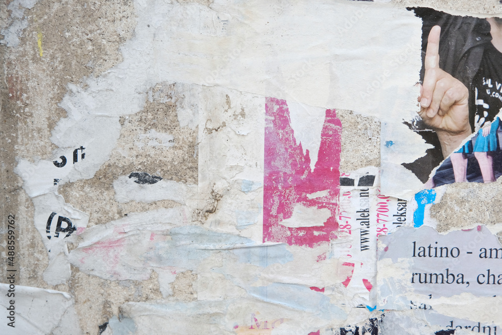 Ripped street poster background. Torn paper, abstract texture. Ripped street poster background. Torn paper, abstract texture.