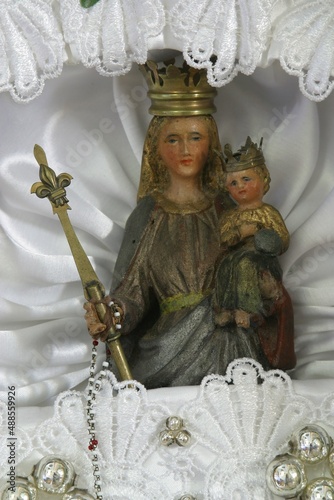 Virgin Mary, procession statue in the parish church of Saint Nikola in Donja Zelina, Croatia