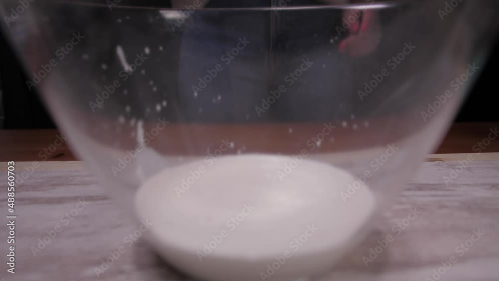 making whipped cream stiffening in bowl with electric mixer slow motion 4k making whipped cream stiffening in bowl with electric mixer slow motion 4k