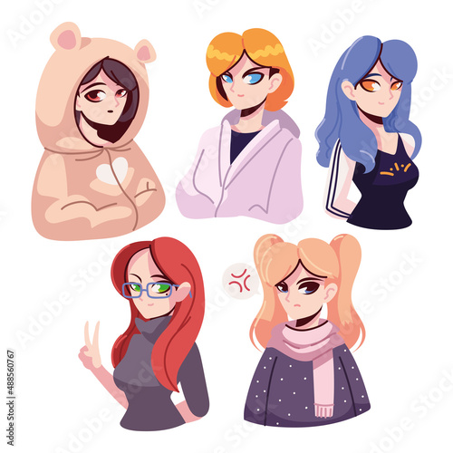 anime women personages