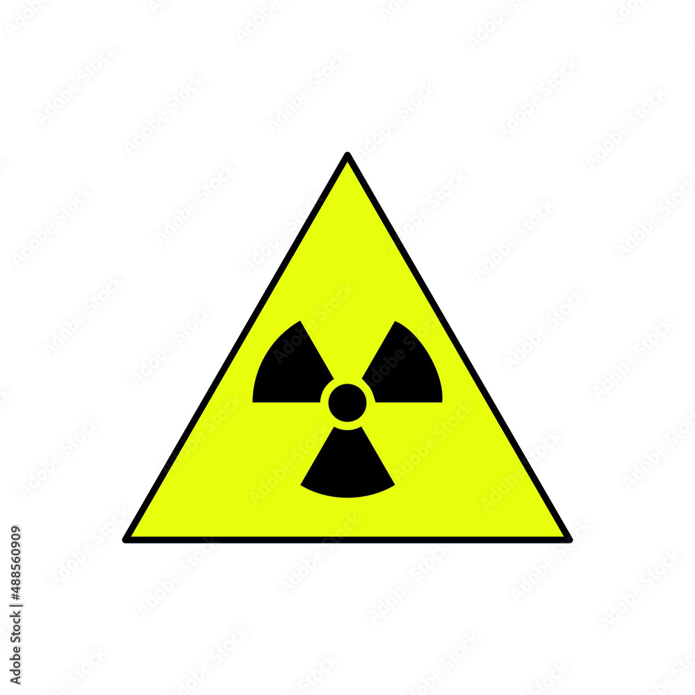 Radiation symbol vector board, vector illustration. Radiation symbol vector board, vector illustration.