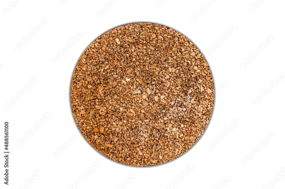 seeds isolated on white background, cork board
