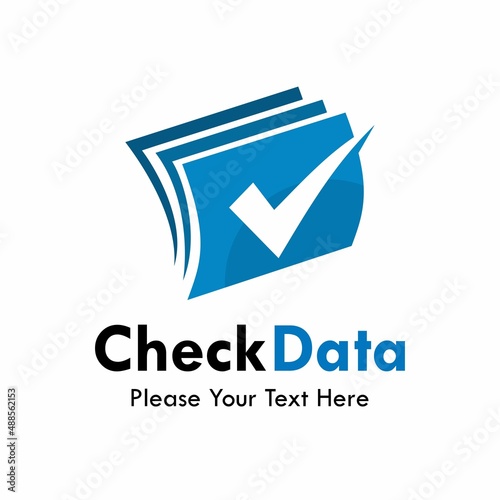 Check data logo template illustration