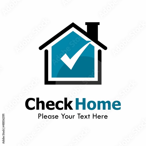 Check home logo template illustration