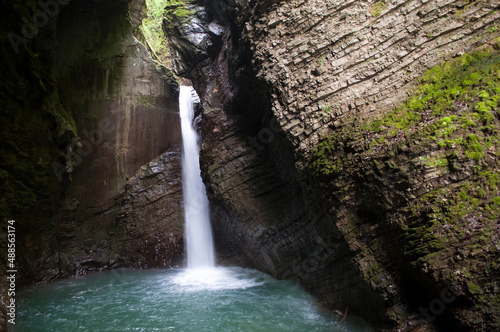 Kozjak Waterfall in Julian Alps