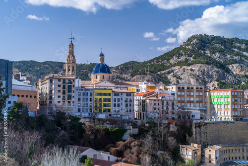 view of city of Alcoy and mountains around