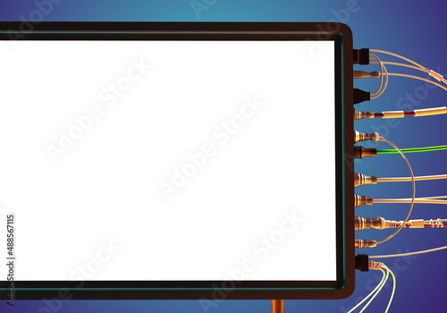 Mock up white display. Elec...