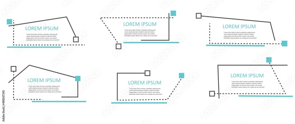 Callout Frame Digital callouts. Frame for title and text. Modern, geomenric template ...
